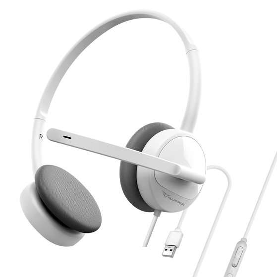 Alcatroz XP 1U USB Headset with Mic - White