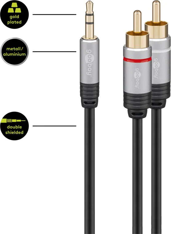 Goobay 3.5mm Jack to RCA Audio Adapter 1.5m Cable