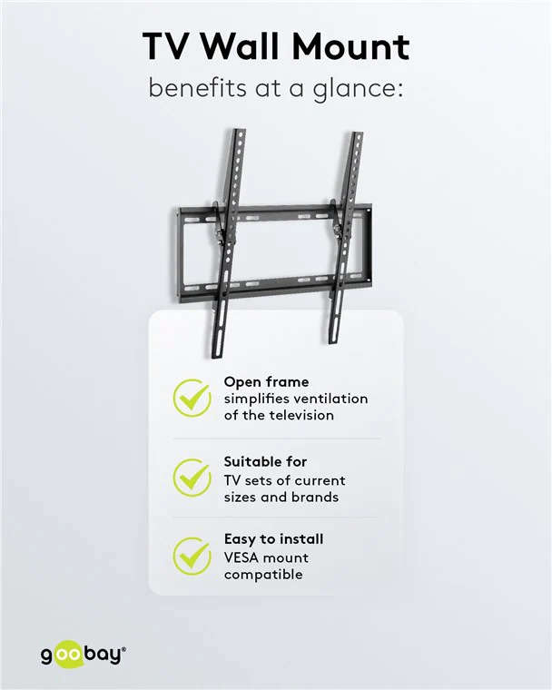 Goobay TV Wall Mount Basic Tilt for TVs from 32" to 55"