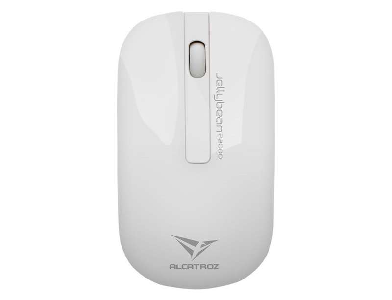 Alcatroz A2000 Jellybean Wireless Keyboard and Mouse Combo - White