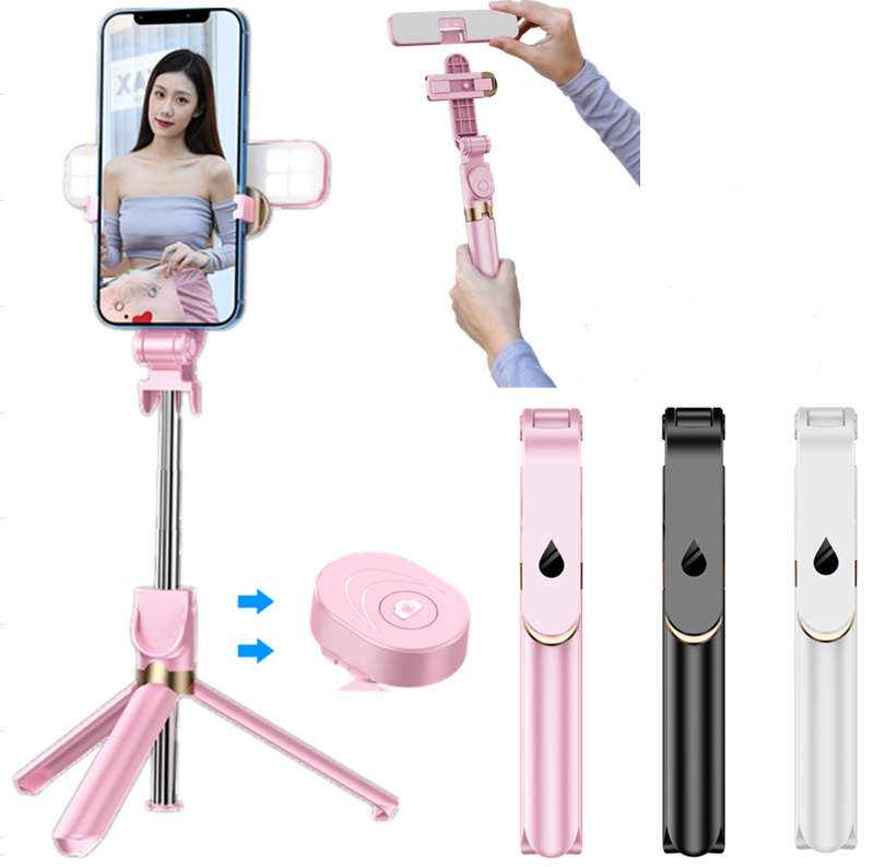 XT-06 W/Twin LED Selfie Stick Tripod