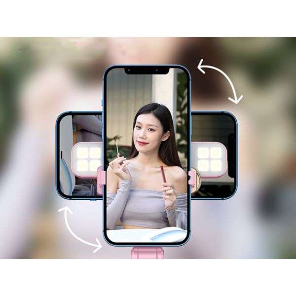 XT-06 W/Twin LED Selfie Stick Tripod