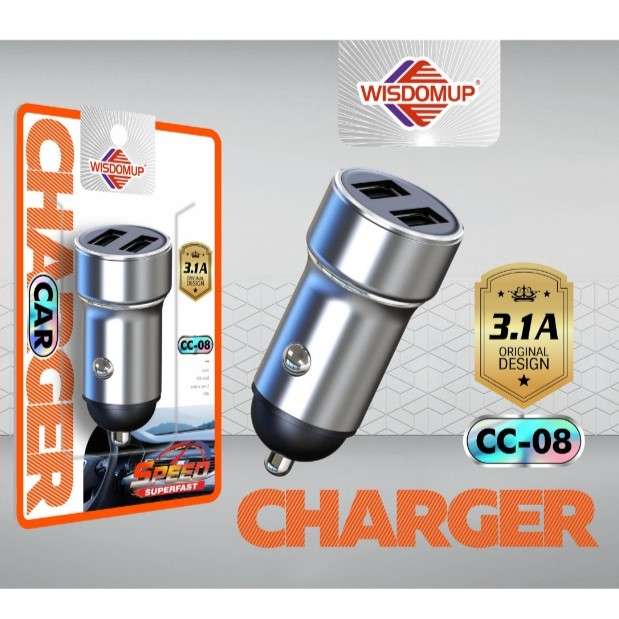 WisdomUp CC-08 3.1A 2USB Car Charger