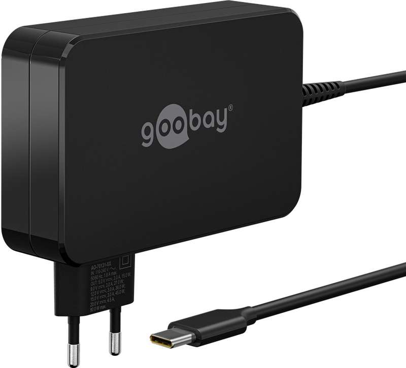Goobay USB-C 90w Charger for Laptops - Black