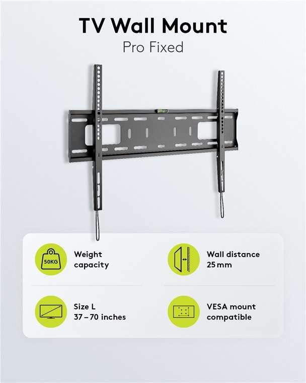 Goobay TV Wall Mount Pro FIXED (L) for TV Sets from 37" to 70" up to 50 kg