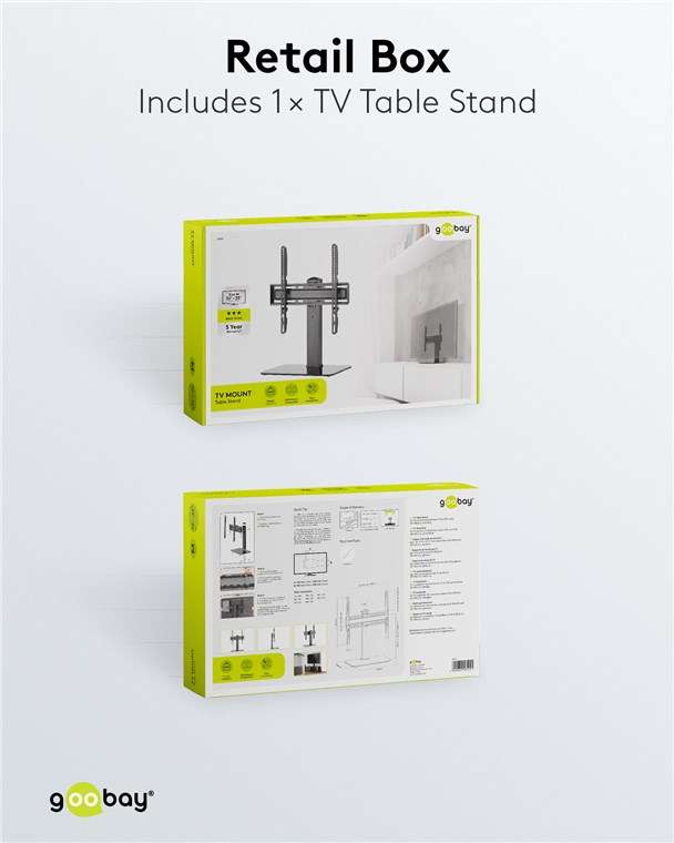 Goobay Tabletop TV Stand Basic Fix TVs and monitors between 32" and 55"