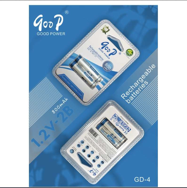 GOOP 800mAh Rechargeable AAAx2 Battery