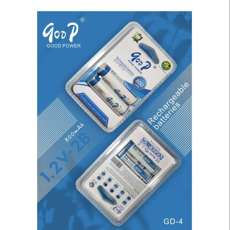 GOOP 800mAh Rechargeable AAx2 Battery