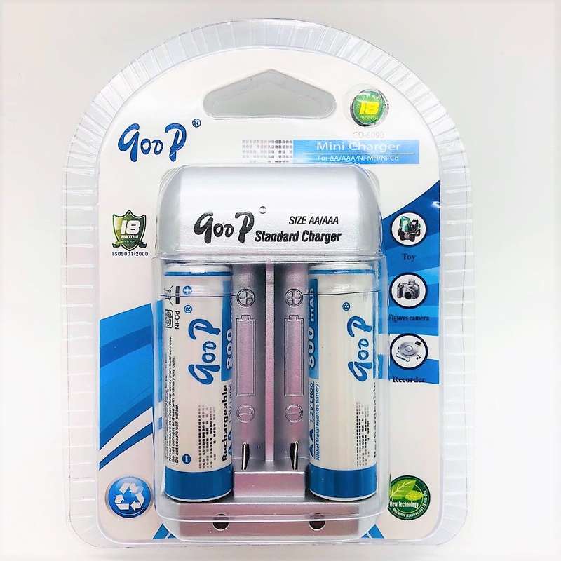 GOOP Multiple Power Charger W/AAx2 Battery