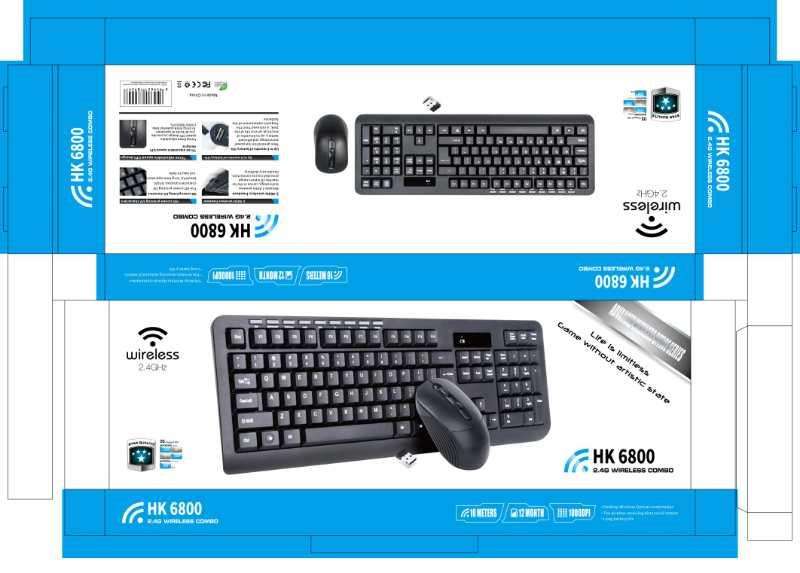 HK6800 Wireless Combo Keyboard+Mouse