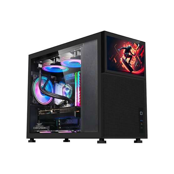 Armaggeddon Tessaraxx Core Vision Micro-ATX Gaming Case - Black