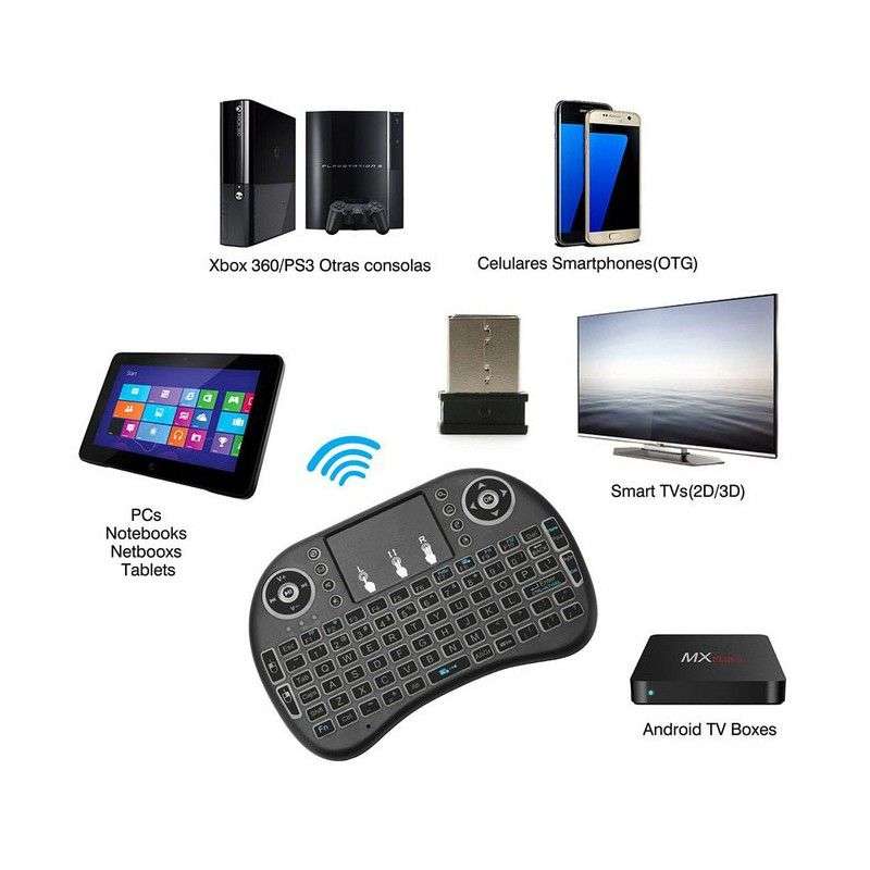 I8 Mini Wireless Keyboard W/Backlight