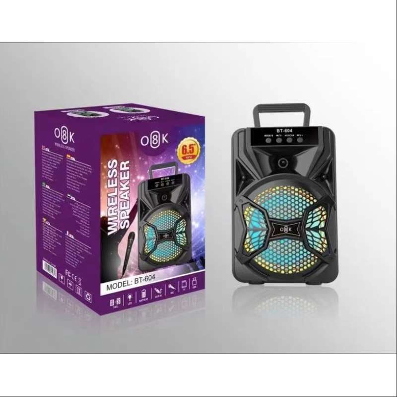 BT-604 Bluetooth 6.5" Speaker W/Mic