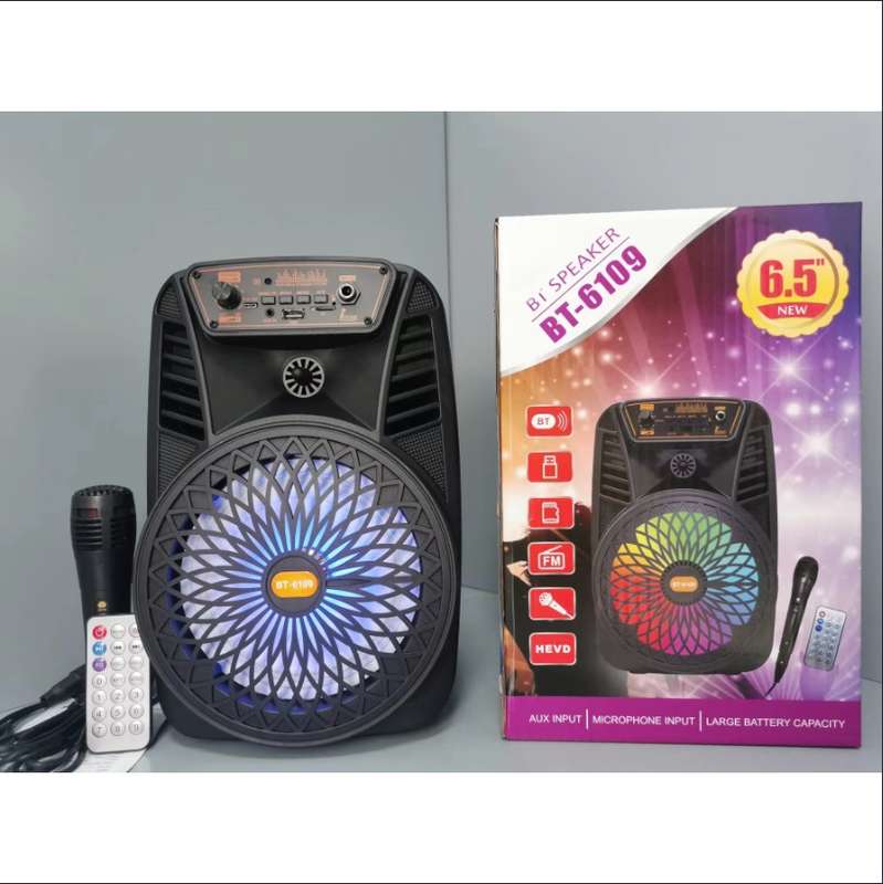 BT-6109 Bluetooth 6.5" Speaker W/Mic+Remote