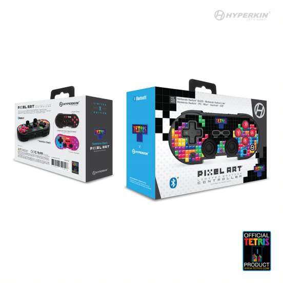 Hyperkin Official Tetris Pixel Art Bluetooth Switch Controller - Tetrimino Stack