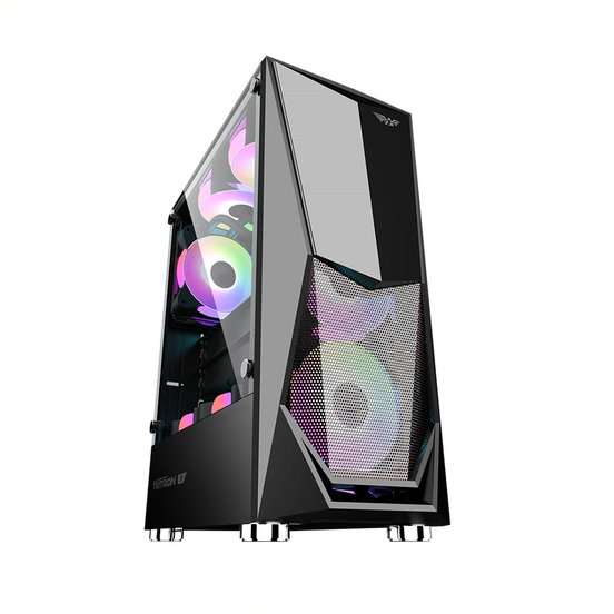 Armaggeddon Tritron 1 ATX Gaming Case with 3xARGB Fans - Black
