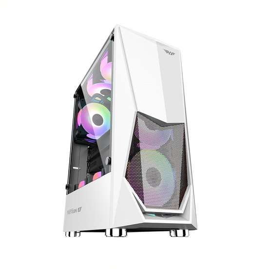 Armaggeddon Tritron 1 ATX Gaming Case with 3xARGB Fans - White