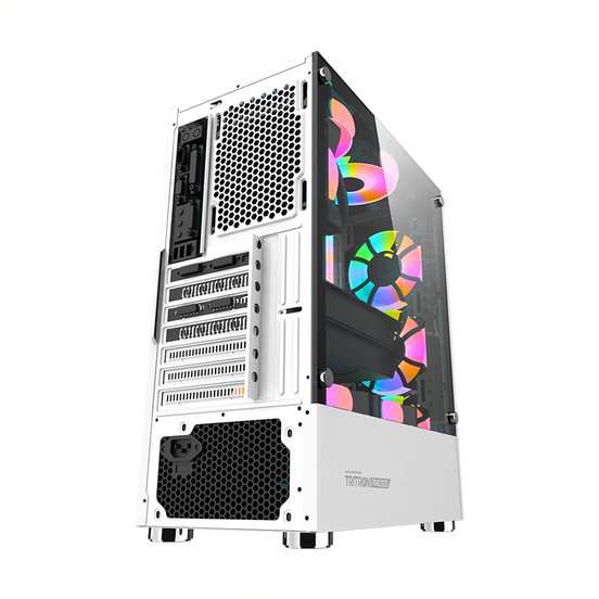 Armaggeddon Tritron Pro 300 ATX Gaming Case with 3x ARGB Fans - White