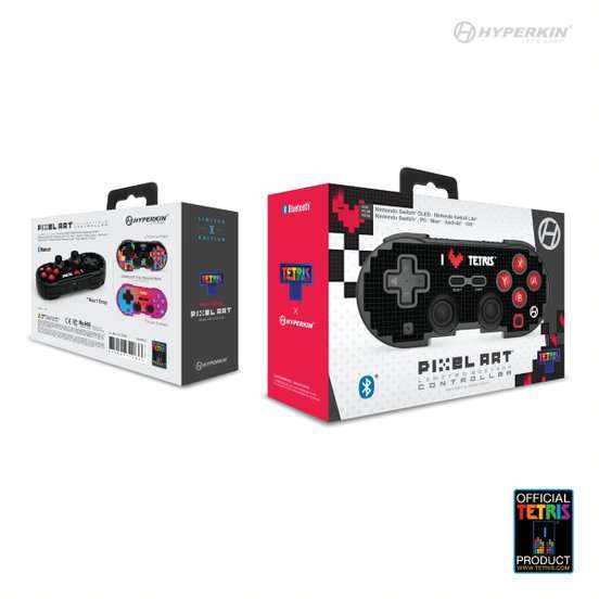 Hyperkin Official Tetris Pixel Art Bluetooth Switch Controller - Heart Drop