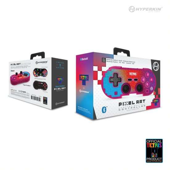 Hyperkin Official Tetris Pixel Art Bluetooth Switch Controller - Hyper Gradient