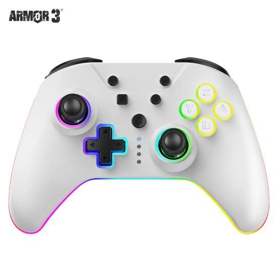 Armor3 NuRival Wireless Hall Effect Stick Game Controller For Switch - White