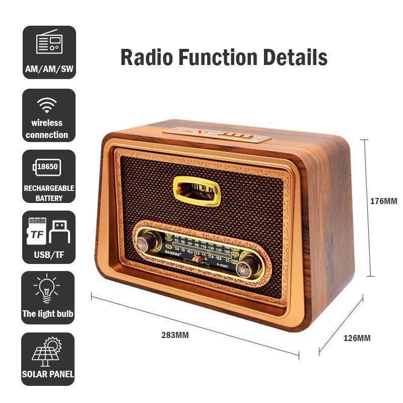 Raiseng R-1952BT FM/AM/SW 3 Band Radio