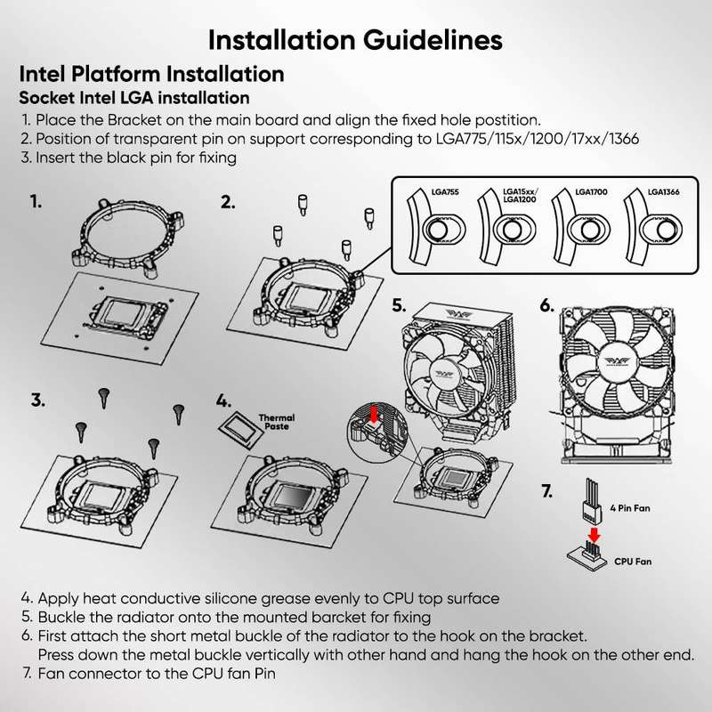 Armaggeddon Blizzard 3 ARGB CPU Cooler - White