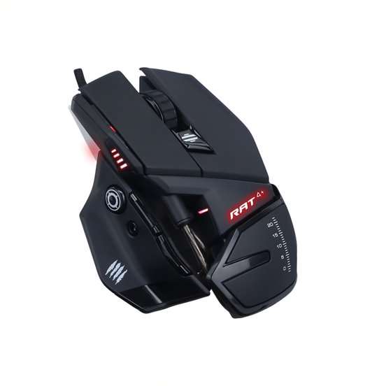 Mad Catz R.A.T. 4+ Wired Optical Gaming Mouse - Black