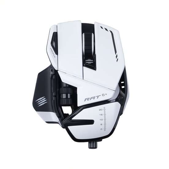 Mad Catz R.A.T. 6+ Wired Optical Gaming Mouse - White