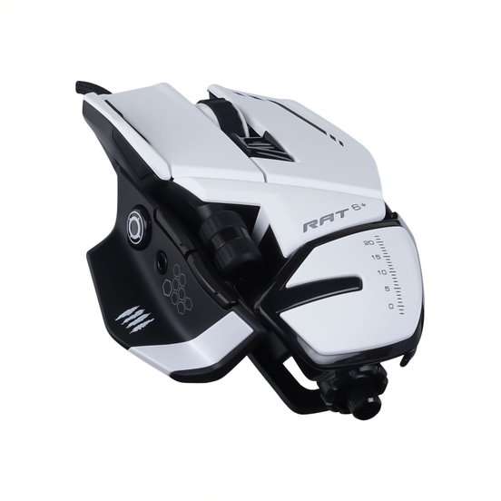 Mad Catz R.A.T. 6+ Wired Optical Gaming Mouse - White