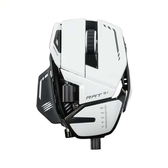 Mad Catz R.A.T. 8+ Wired Fully Adjustable Gaming Mouse - White