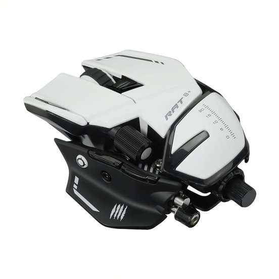 Mad Catz R.A.T. 8+ Wired Fully Adjustable Gaming Mouse - White