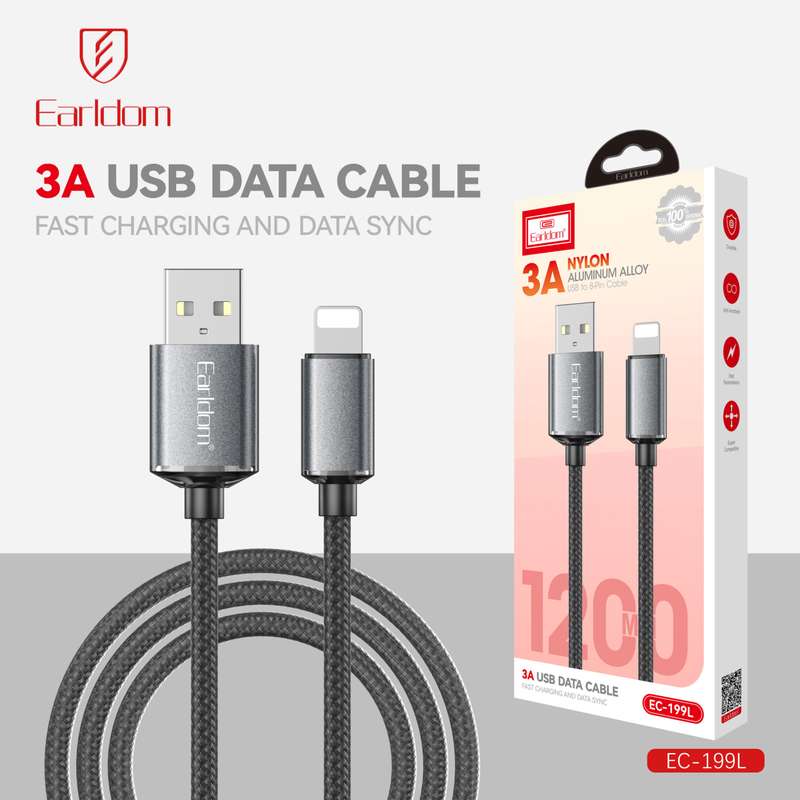 Earldom EC-199L 3A Type-C-iPhone Cable