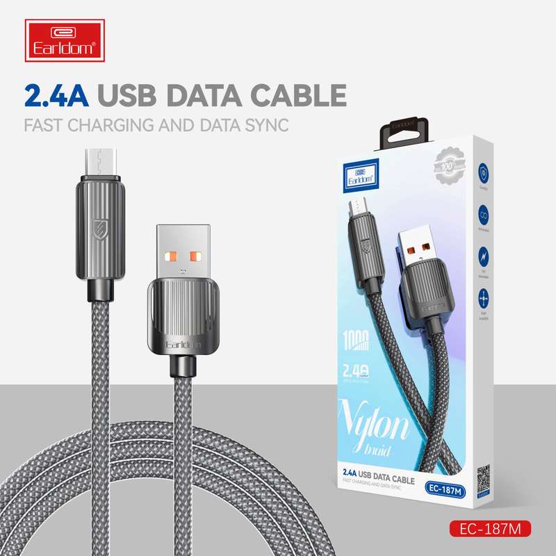 Earldom EC-187M Nylon 2.4A Micro Cable