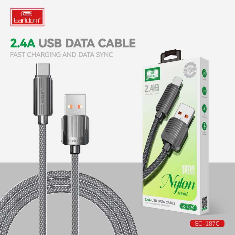 Earldom EC-187C Nylon 2.4A Type-C Cable