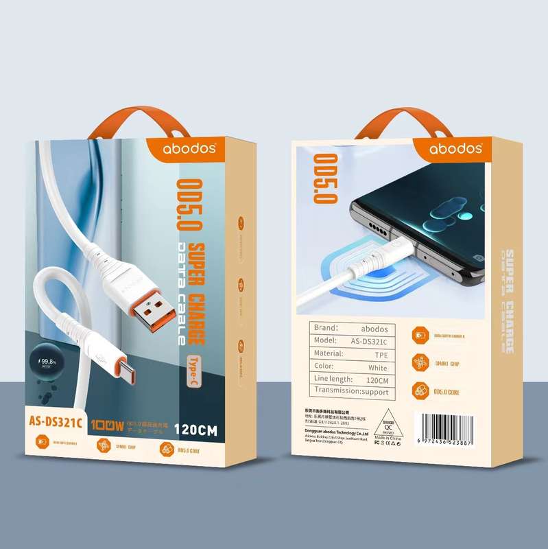Abodos AS-DS321C 6A Type-C 1.2M Cable