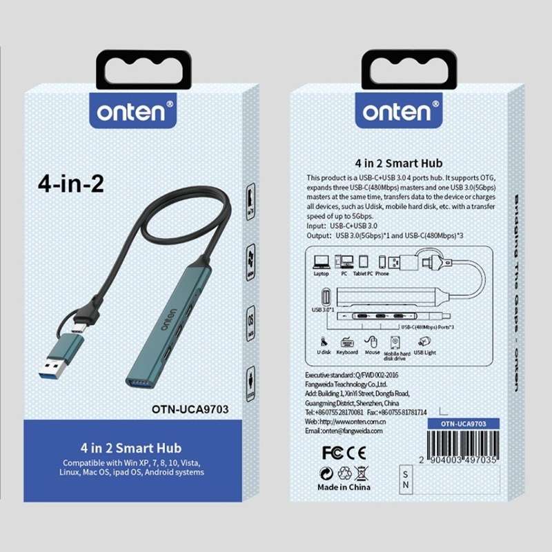 Onten UCA9703 4in2 Hub