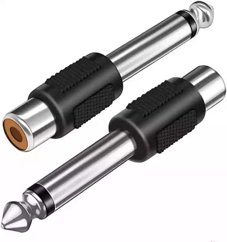 6.3mm(M) to RCA/AV (2 Pack) Adapter
