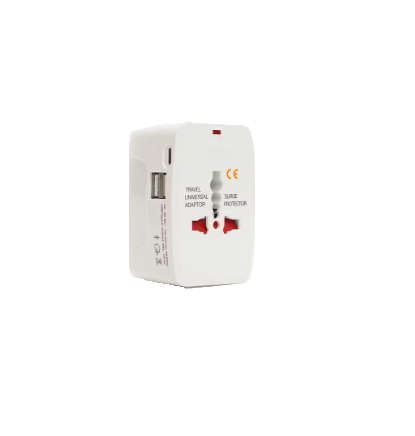 931E 2USB+1Type-C Universal Travel Adapter