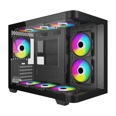 Armaggeddon Aquaron X-Curve 285 MicroATX Gaming Case - Black