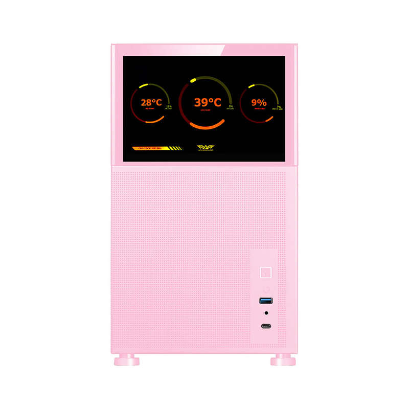 Armaggeddon Tessaraxx Core Vision Micro-ATX Gaming Case - Pink