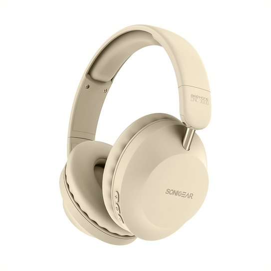 SonicGear Airphone DNC 3000 Digital Active Noise Cancellation Headsets - Cream