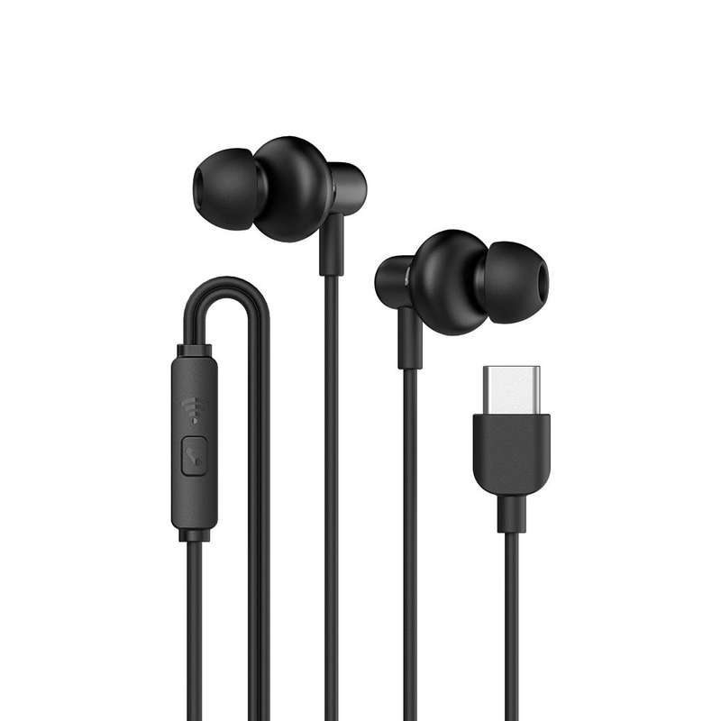 SonicGear Hyperbass Buds 1 Type C Wired Earphones - Black