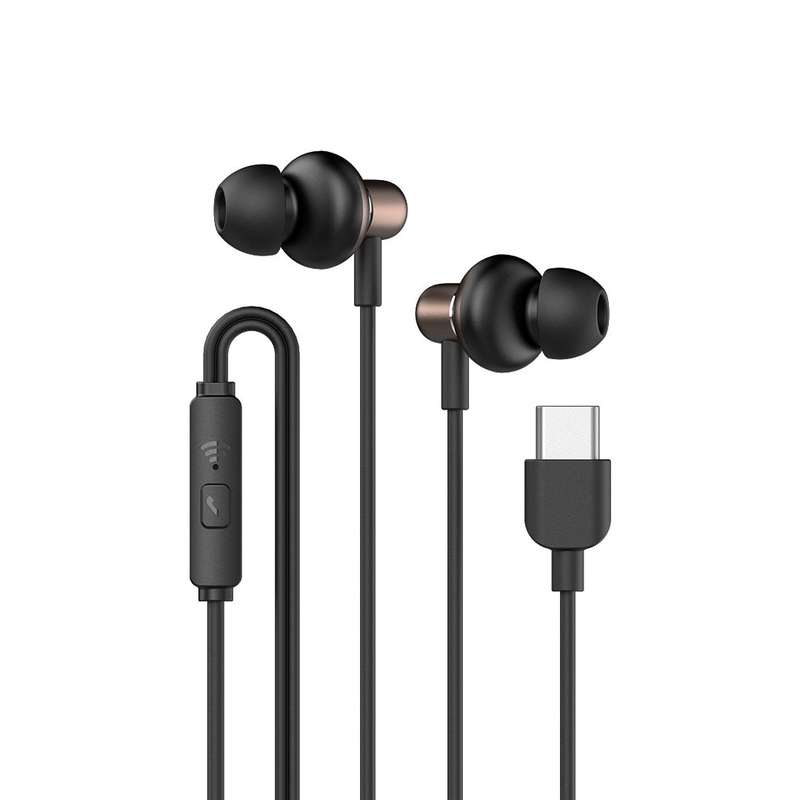 SonicGear Hyperbass Buds 1 Type C Wired Earphones - Gun Metal
