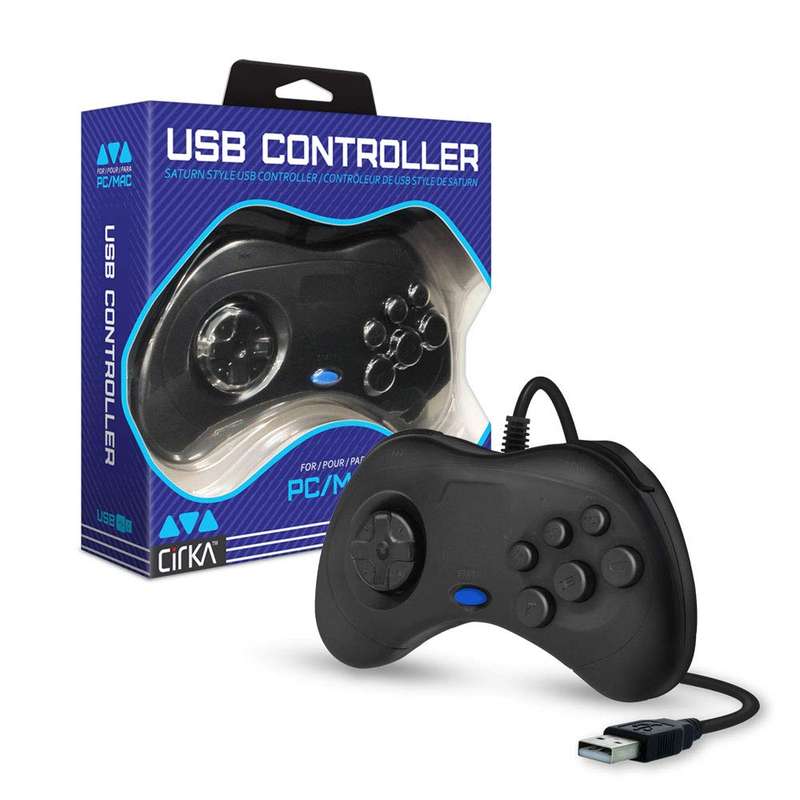 Cirka Saturn-Style USB Controller for PC/ Mac - Black