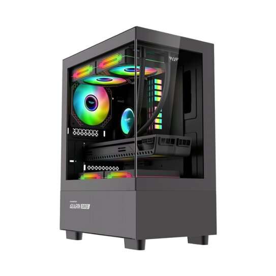 Armaggeddon Aquaron Duplex Micro-ATX Gaming Case - Black