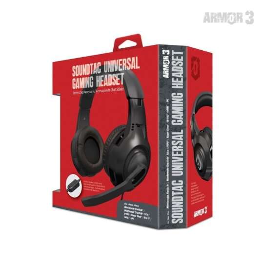 Armor3 SoundTac Universal Gaming Headset - Black