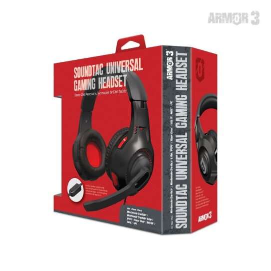 Armor3 SoundTac Universal Gaming Headset - Red