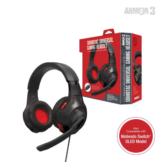 Armor3 SoundTac Universal Gaming Headset - Red