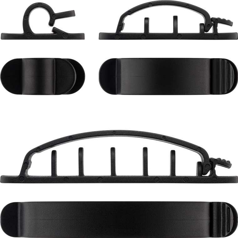 Goobay Cable Management Clip Set 6-Piece Set - Black